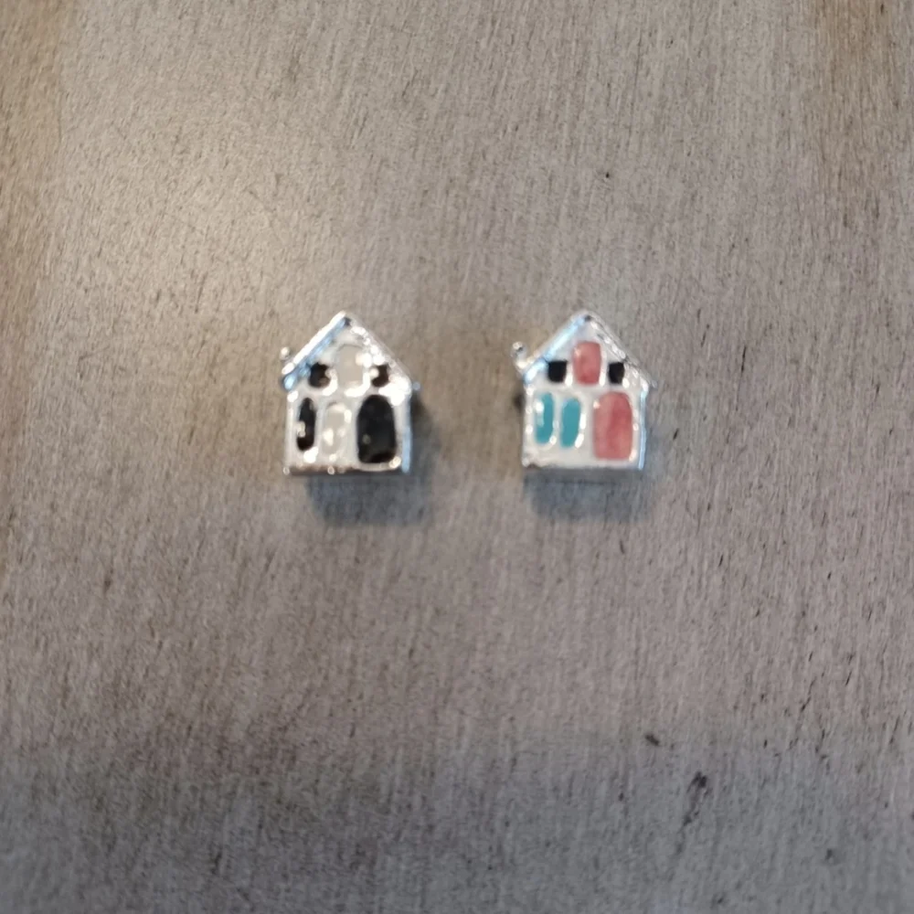 20 Multicolored House Charm Beads Jewelry - Picture 2 of 6